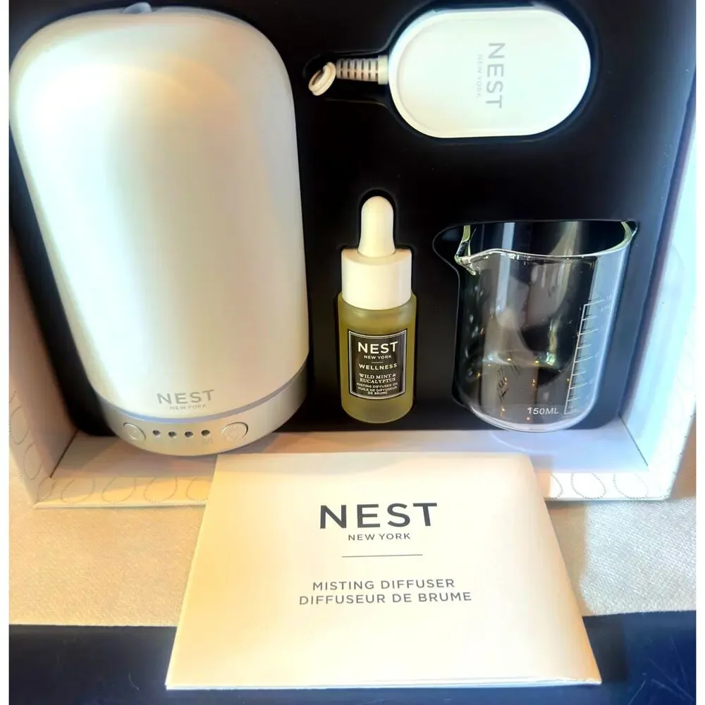 NEST New York Wellness Diffuser Wild Mint & Eucalyptus Oil Gift Set NIB